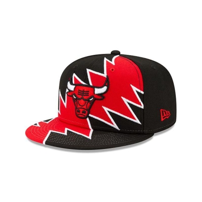 Black Chicago Bulls Hat - New Era NBA Flash 9FIFTY Snapback Caps USA7462835